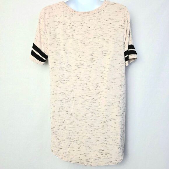 Maurices 24/7 Striped Sleeve Tunic Tee Beige S - Picture 4 of 7